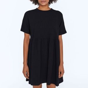 Noisy May Black Kerry Short Sleeve Babydoll Organic Cotton Dress Size Small